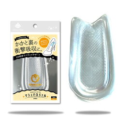 かかと 足裏疲れ予防 かかと裏の衝撃吸収に サンダルにも使える透明タイプ マシュマロジェル クリア F レディース