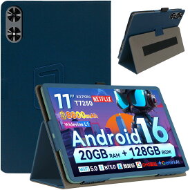 見開き型保護カバー 11インチ Android タブレットケース ペン収納可能 ブラック