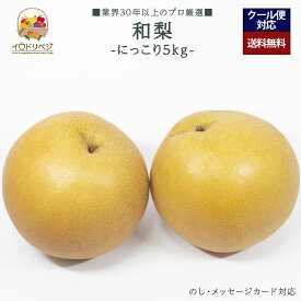 【2025年 予約受付中】「厳選」旬の和梨 5kgセット 5〜8個入り ★にっこり 梨★【レビュー 特典】贈り物 ギフト プレゼント ありがとう お祝い 内祝い 結婚 誕生日