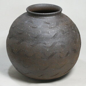 13号 藍すみ丸 花瓶 信楽焼 陶器 花器 花瓶 彩り屋