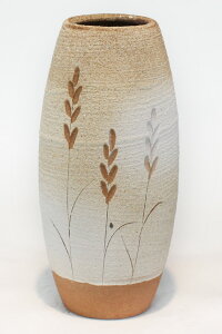 9号 麦彫 花入 信楽焼 陶器 花器 花瓶 彩り屋