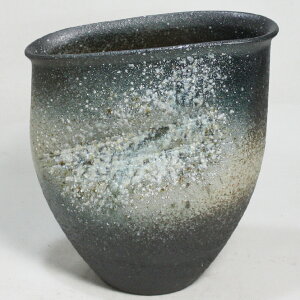 12号 灰窯変たわみ 花入 信楽焼 陶器 花器 花瓶 彩り屋