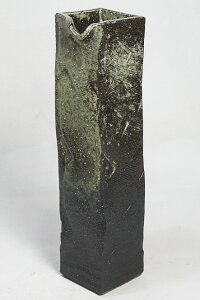 15号 古陶ちぎり角 花入 信楽焼 陶器 花器 花瓶 彩り屋