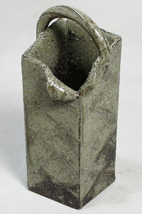 10号 古陶破れ手付 花入 信楽焼 陶器 花器 花瓶 彩り屋