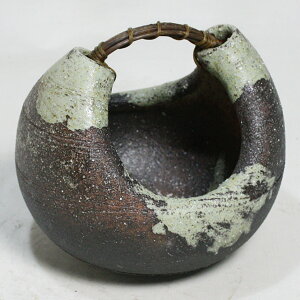 古陶つる渡し 花器 信楽焼 陶器 花器 花瓶 彩り屋