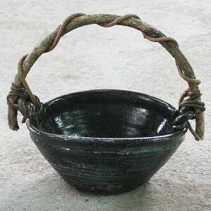 青雲楕円つる付 花入 信楽焼 陶器 花器 花瓶 彩り屋