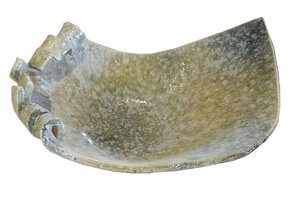 14号 青窯変波彫 花器 信楽焼 陶器 花器 花瓶 彩り屋