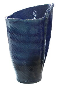 傘立て 陶器 信楽焼 青ガラスひねり 傘立 開店祝い 新築祝い 引越し祝い 贈り物 ギフト プレゼント 玄関収納 玄関先 彩り屋