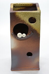 【店長おススメ!】傘立て 陶器 信楽焼 ペアふくろう正角 傘立 かわいい 開店祝い 新築祝い 引越し祝い 贈り物 ギフト プレゼント 玄関収納 玄関先 彩り屋