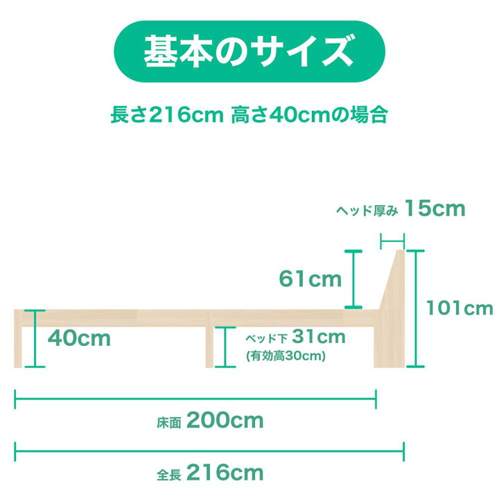 楽天市場】ひのきベッド すのこベッド シングル 背もたれ付 オーダー 