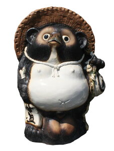 福ひねり狸 25号 信楽焼 たぬき 陶器 狸 置物 タヌキ 開店祝い 新築祝い 引越し祝い プレゼント 贈り物 ギフト 彩り屋