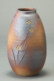 火色小花 花瓶 信楽焼 陶器 花器 花瓶 彩り屋