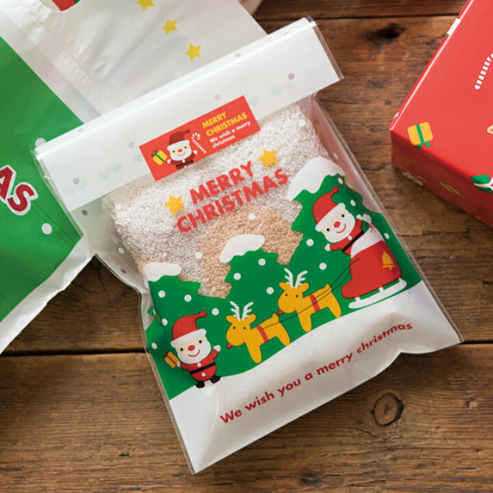 楽天市場】2枚 少量 少し 枚 クリスマス ミニサンタ OPP ギフトバッグ 