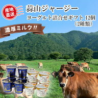 【メーカー直送】蒜山ジャージー ヨーグルト詰合せギフト 12個入り 2種類 A2 贅沢 送料込 (北海道、沖縄…