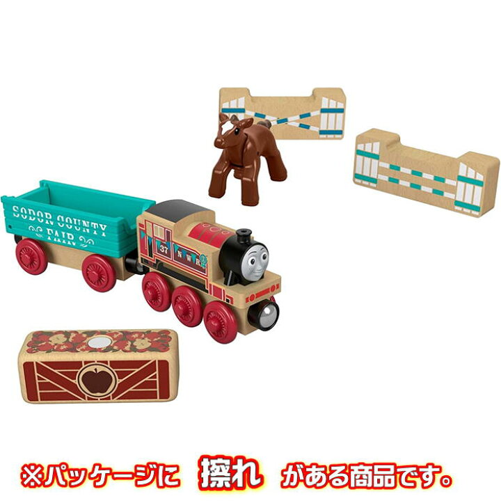 楽天市場 パッケージ不良品 きかんしゃトーマス 木製レールシリーズ Fhm67 ロージーとごほうびポニー マテル おもちゃ 男の子 2歳 室内遊び ギフト プレゼント 誕生日 お祝い 贈り物 ブラックフライデー クリスマス いろは堂本店