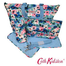 Cath Kidston キャスキッドソン 647113 ナッパーバッグ ラージペインテッド パンジーズ グレーブルー 正規品 新品 子供用 マザーズバック ブランド 出産祝い ベビーギフト おしゃれ 可愛い ギフト プレゼント 誕生日 贈り物 ブラックフライデー クリスマス