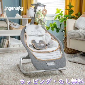 ベビーバウンサー グレー ベビーチェア ベビーラック ベビーロック ゆりかご 寝かしつけ グッズ バイブレーション機能 電動 赤ちゃん 0ヶ月 インジェニュイティ ingenuity キッズツー Kids2 ロッキングバウンサー・テディー 10986