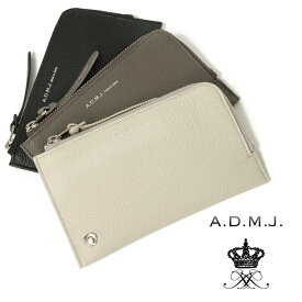 【プレケア特典】【1年保証】 Wクーポン付き ADMJ オーガナイザーパース 子牛革 モーツァルト スリムウォレット レディース A.D.M.J. 24AW06009FN 60サイズ