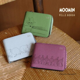 【プレケア特典】【1年保証】 Wクーポン付き ペレボルサ ムーミンドット 二つ折り財布 PELLE BORSA Moomin Dot レディース 2007 60サイズ