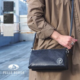 【P10倍＆10％OFFクーポン対象】【1年保証】 Wクーポン付き ペレボルサ バッグ PELLE BORSA アライブ 2way ミニショルダーバッグ ジャガードマテリアルポシェット 斜め掛け レディース 4305 60サイズ