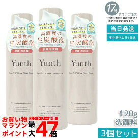 【3本セット】Yunth ユンス 生VCホワイトクリアフォーム 120g (洗顔フォーム/コスメ/スキンケア/毛穴/化粧品/美容)生ビタミンC クリアフォーム 洗顔 泡 毛穴 ビタミンC 低刺激 毛穴開き くすみ シミ スキンケア 鉱物油フリー 合成香料フリー 合成着色料フリー 美容