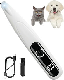 ペット用バリカン 犬用バリカン USB充電 LEDディスプレー LEDライト付き 犬 猫 バリカン 足裏 耳裏 顔周り お尻周り 肉球 部分カット 犬 猫 ペット バリカン 自宅トリミング 小型 軽量 低騒音 低振動 コードレス