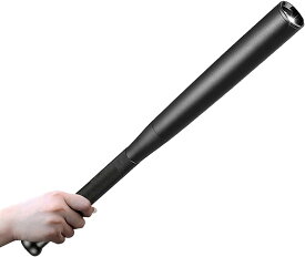 アウトドア用ハンディライト 野球バット 記念品 金属製 LED機能付き ハンディライト 懐中電灯 IPX4防水 49CM 護身用