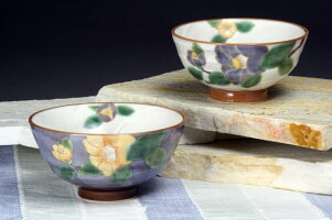 夫婦湯呑と夫婦茶碗彩花九谷焼和食器【睦揃】日展作家和田青良作