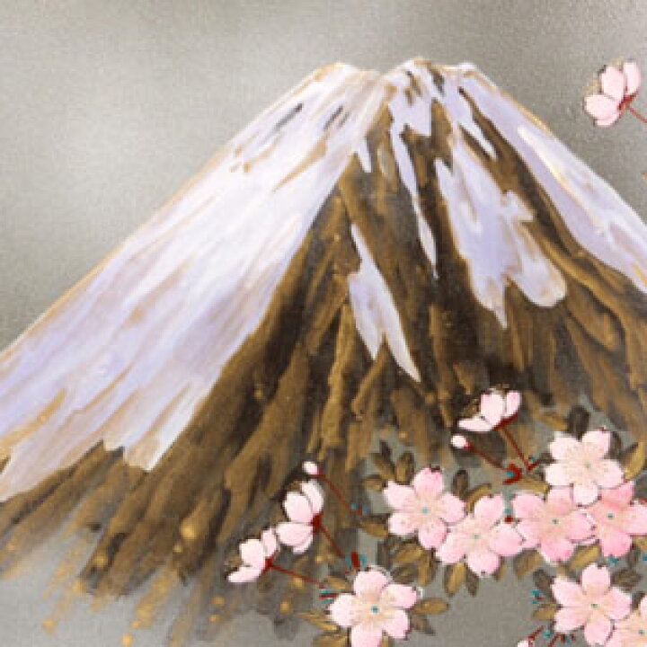 楽天市場】世界遺産 富士山 九谷焼 18号飾皿 富士に花桜 創造美術会 
