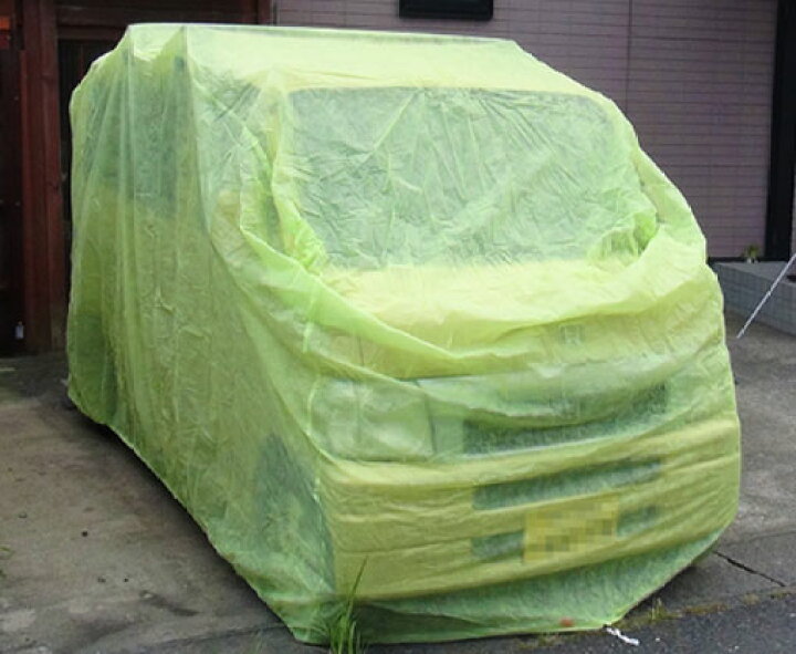 楽天市場】アジャスト付き 不織布カーカバー 軽自動車用（緑） 1.5m 