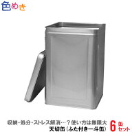 " 天切缶 フタツキ （1セット　6缶） " 1斗缶 18L缶 お菓子入れ 小物入れ 整理 片付け 厨房 廃油 いっと…