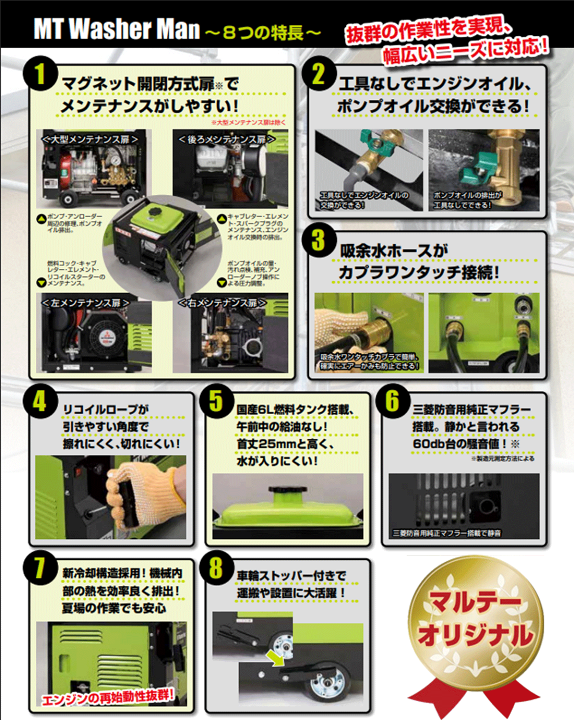 MTウォッシュマン 高圧洗浄機本体と付属品 MTウォッシュマン 高圧洗浄機本体と付属品 伝説のウォッシャーマン🥹 - C