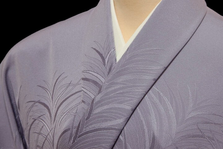 楽天市場】色無地 紋意匠 吉祥松文 灰青紫色【反物1反・胴裏1枚・共色 