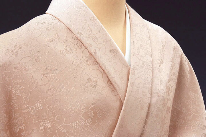 楽天市場】色無地 先練唐織桐唐草 灰桜【反物1反・胴裏1枚・共色八掛1 