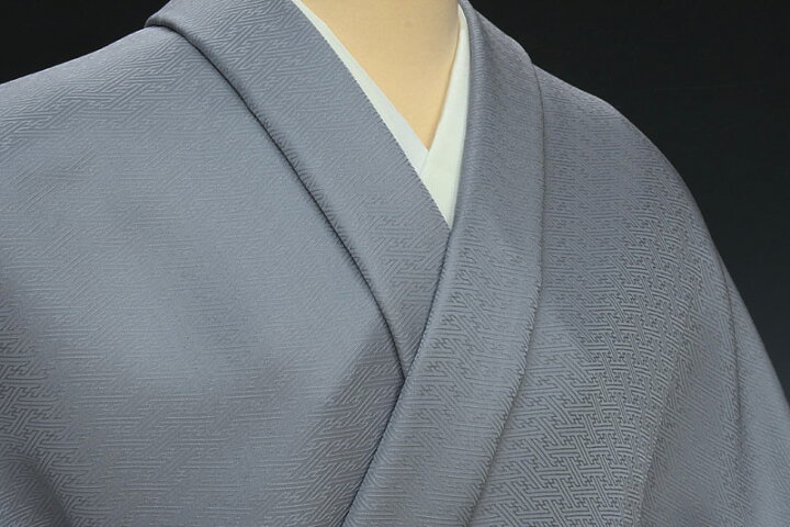 楽天市場】色無地 紗綾形文 湊鼠【反物1反・正絹胴裏1枚・正絹八掛1枚 