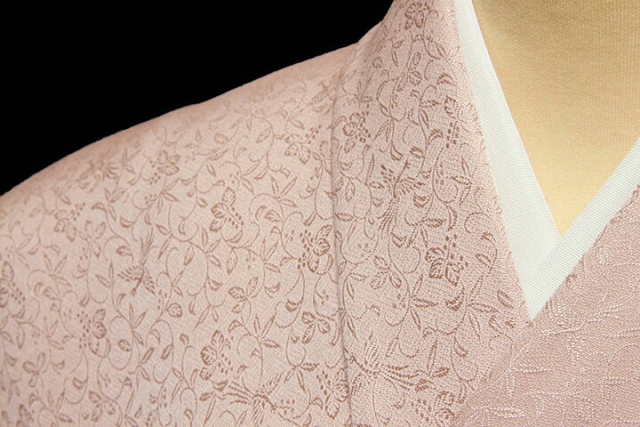 楽天市場】色無地 特選6Aシルク 紋意匠桐竹鳳凰文 灰桜1【反物1反  