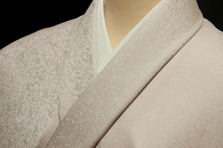 楽天市場】色無地 特選6Aシルク 紋意匠桐竹鳳凰文 灰桜3【反物1反  