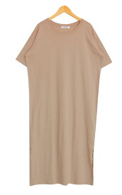 【残りわずか】Tシャツワンピース 半袖 ワンピース 夏 レディース 綿100％ クルーネックカットワンピース Tシャツ ルームワンピース 部屋着 ルームウェア ワンマイルウェア コットン 無地 丸首 返品交換不可 メール便可100%