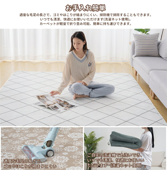 楽天市場】【最大1000円クーポン】ラグ 洗える 200×250 3畳用 オール 