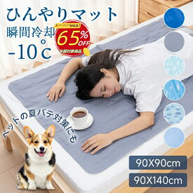 【楽天スーパーSALE65％OFF】ひんやりマット クールマット 急速冷却-10℃ 瞬間冷却マット 90×90cm 90×140cm 冷感マット 接触冷感 冷感敷きパッド シングル ラグ 夏用 ペットマット 犬 猫ペットパッド ベッドシーツ ひんやり寝具パッド 冷感ジェルマット涼感 ひんやりシート