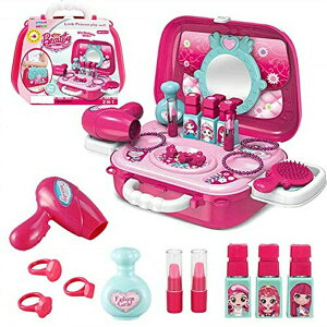 【オープン記念!P10倍→実質6084円 10/27まで】ドレッサーおもちゃ 子供用 お化粧ボックス 人気 お化粧セット メイクアップ おままごと 斜めがけバッグ ヘアドライヤー マニキュア 口紅 櫛 女