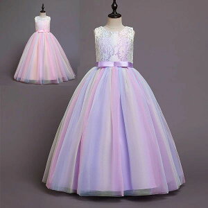 【オープン記念!5%OFFクーポン・12/1まで】子供ドレス フラワーガール 子どもドレス ワンピース 発表会 結婚式 ピンク 子どもドレス ブルー レース 刺繍と柔らかいチュールの広がりが可愛い