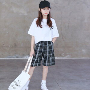 【オープン記念!P10倍→実質2906円 10/27まで】子供服 韓国 セットアップ tシャツ 半袖 男の子 夏 ショーツ 130 140 150 160 165cm 親子 レディース チェック柄 女の子 子ども服 韓国