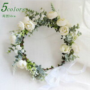 【オープン記念!5%OFFクーポン・11/1まで】花冠(花かんむり)ウエディング ヘッドドレス淡いなでしこ色が可愛い髪飾り(ヘアーコサージュ)椿ツバキ 結婚式 結婚祝いに花嫁(新婦)に 誕生
