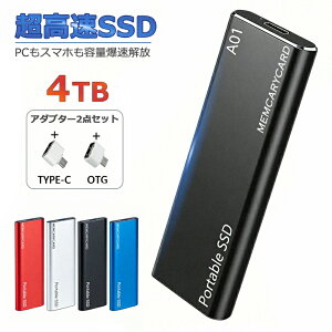 �_���ڋʏ��i�^4TB �O�t��ssd �O�t �|�[�^�u��SSD �����^�|�[�^�u�� �n�[�h�f�B�X�N USB3.1 Type-C �Ή� �X�}�z�݊��� �ϏՌ� �O�t���n�[�h�f�B�X USB-A/USB-C���Ή�