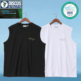 【DISCUS】 ディスカス Tシャツ ノースリーブ COOL MAX 吸水速乾 ワンポイント オーバーサイズ ゆったり サイズ M～XL 定番 ベーシック ディスカスTシャツ DISCUSTシャツ
