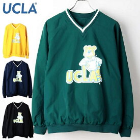 【UCLA】 ユーシーエルエー プルオーバー Vネック カレッジ ロゴ キャラクター メンズ レディース ユニセックス オーバーサイズ ビックシルエット uclaスウェット uclaプルオーバー UCLAトレーナー