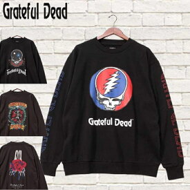 【GRATEFUL DEAD】 グレイトフルデッド トレーナー プリント メンズ レディース ユニセックス コットン 綿 100% 裏毛 グレイトフルデッドトレーナー gratefuldeadトレーナー