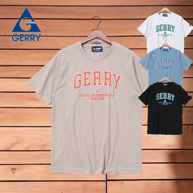 【GERRY】 gerry ジェリー Tシャツ プリントTシャツ ロゴ刺繍 半袖 アウトドア キャンプ ストリート 綿 100％ メンズ レディース ユニセックス gerryTシャツ ジェリーTシャツ