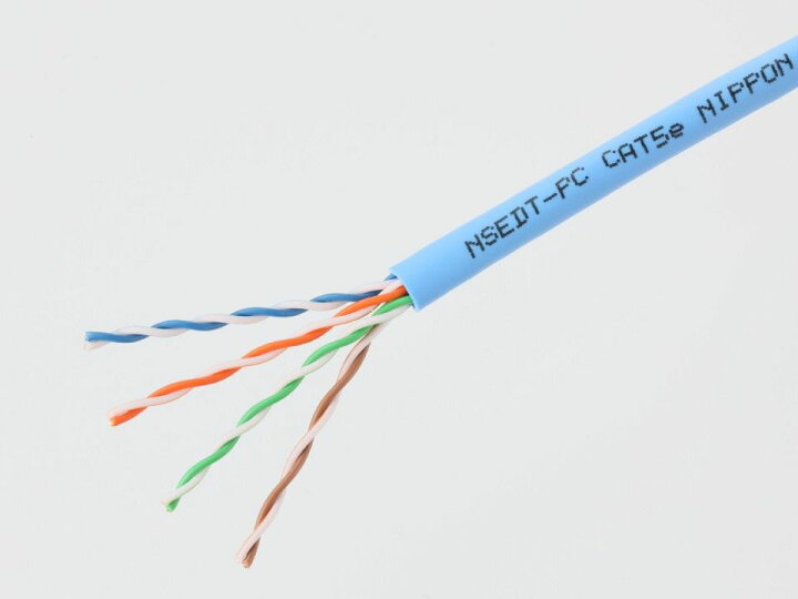 楽天市場】日本製線 Cat5e U/UTP 撚線 4P EM-NSEDT-PC 200M : IS 